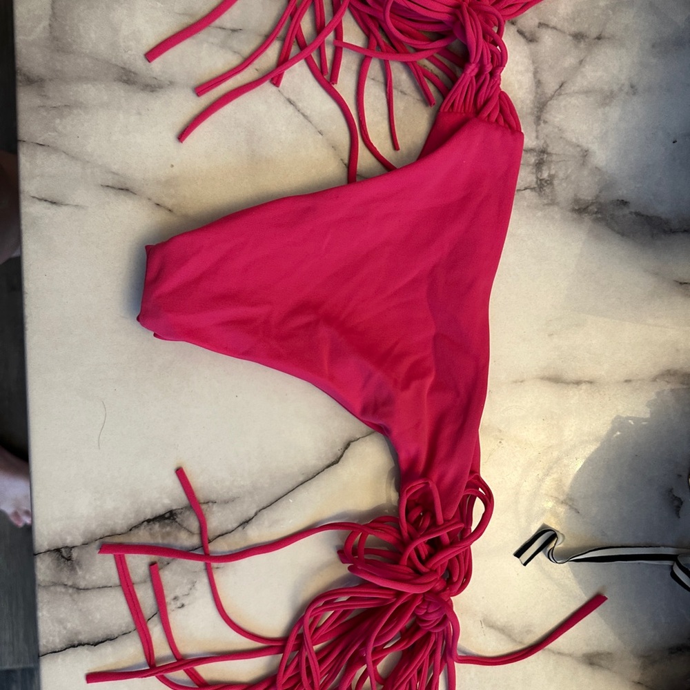 Mikoh Pink String Bikini Bottom Size Small - image 3